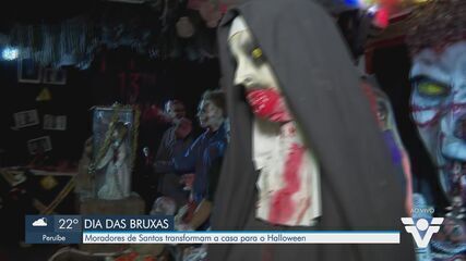 Decoração aterrorizante transforma casa em atração de Halloween