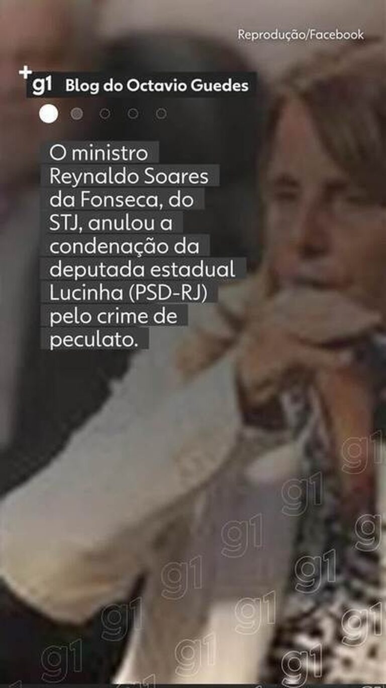 Lucinha: stj anula condenação por peculato de deputada