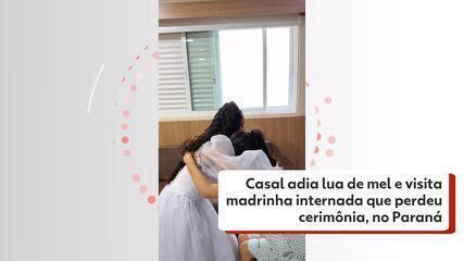 Casal veste noivos visita madrinha internada que perdeu cerimônia