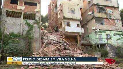 Desabamento de prédio em Vila Velha gera interdições