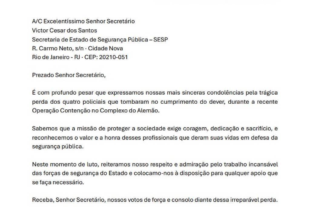 Governo Trump lamenta mortes de policiais em operação no Rio