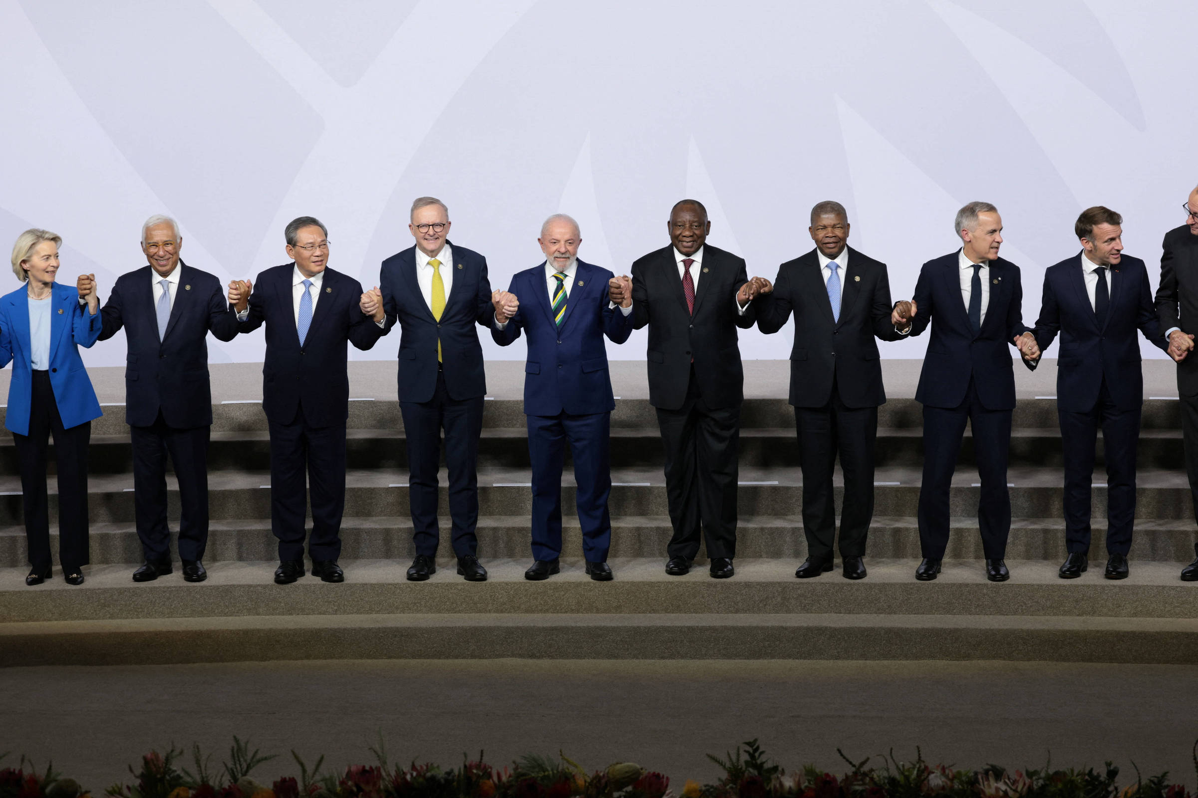 Lula, Macron e Von der Leyen discutem acordo UE-Mercosul no G20