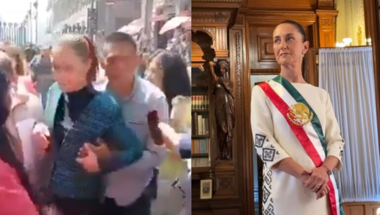 Claudia Sheinbaum sofre assédio durante caminhada no centro de Cidade do México