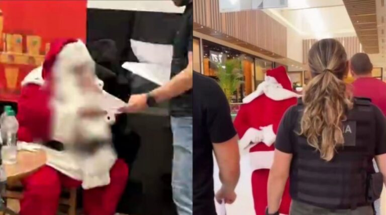 Homem vestido de Papai Noel é preso em Santa Catarina por crime grave