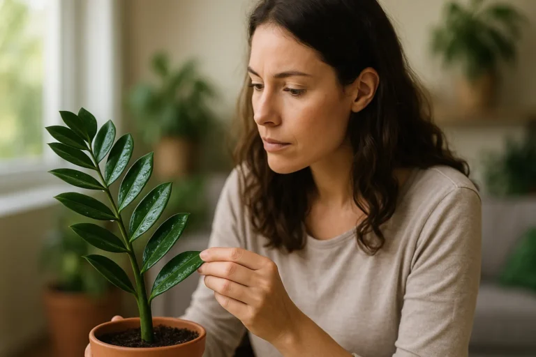 Por que sua zamioculca está chorar pelas folhas?