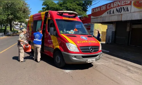 Motociclista sofre ferimentos após colisão com camionete em Apucarana