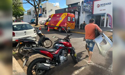Motociclista sofre acidente e suspeita de fratura em Apucarana