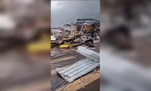 Ciclone provoca destruição em Rio Bonito do Iguaçu