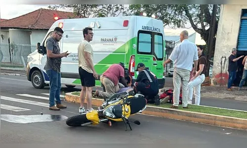 Motociclista gravemente ferido em colisão na Av. Brasil