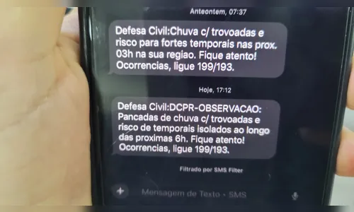 Receba alertas de temporal da Defesa Civil do Paraná pelo celular