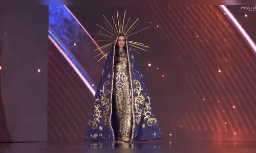 Maria Gabriela Lacerda homenageia Nossa Senhora Aparecida no Miss Universo 2025