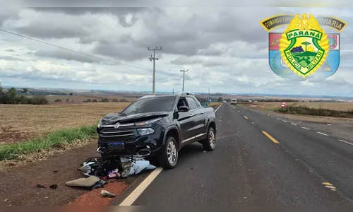 Adolescente ferido em acidente de moto na PR-090