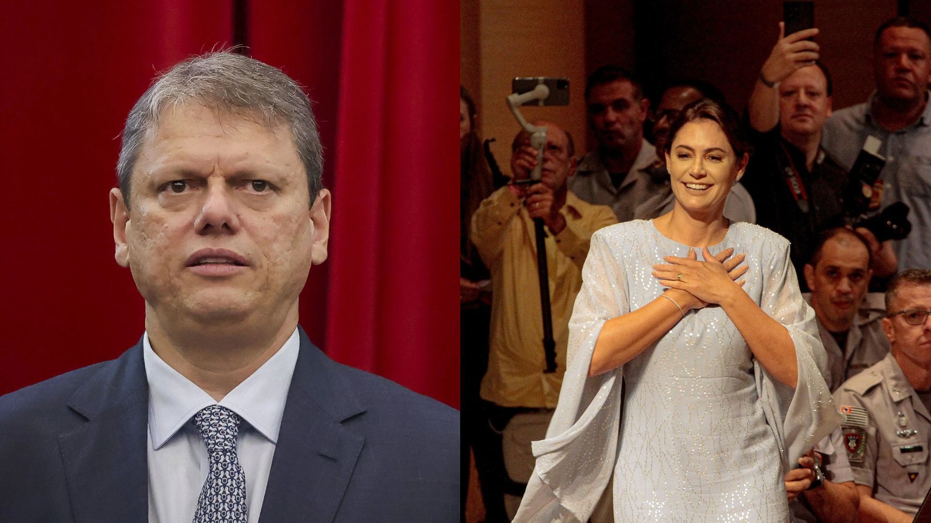 PL define Michelle Bolsonaro e Tarcísio de Freitas para o 7 de setembro