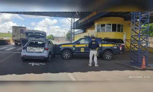 Motorista preso com 270 kg de maconha após tentativa de atropelamento