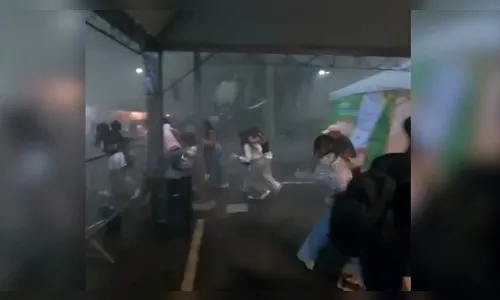 Tempestade gera correria em shopping de Londrina