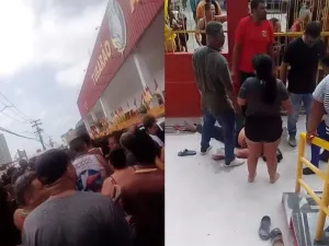 Confusão marca reinauguração de supermercado no Rio de Janeiro