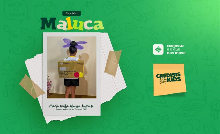Criatividade e cooperativismo se unem na mochila maluca da pequena Maria Cecília