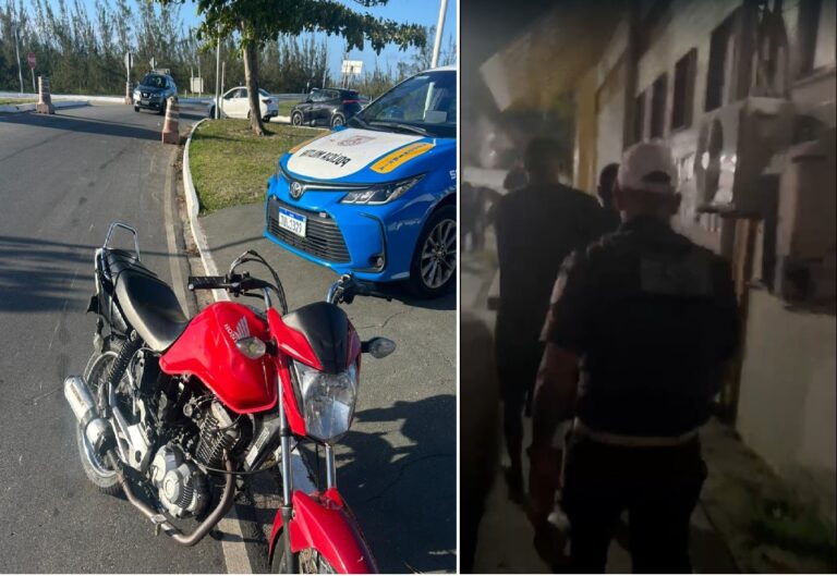 Jovem é preso após perseguição e queda de moto em Arraial do Cabo