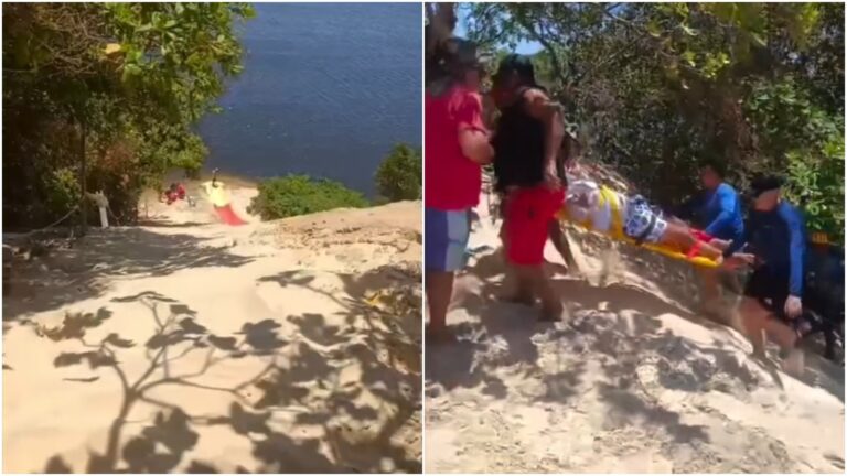 Turista desmaia e é socorrido em skibunda na Grande Fortaleza