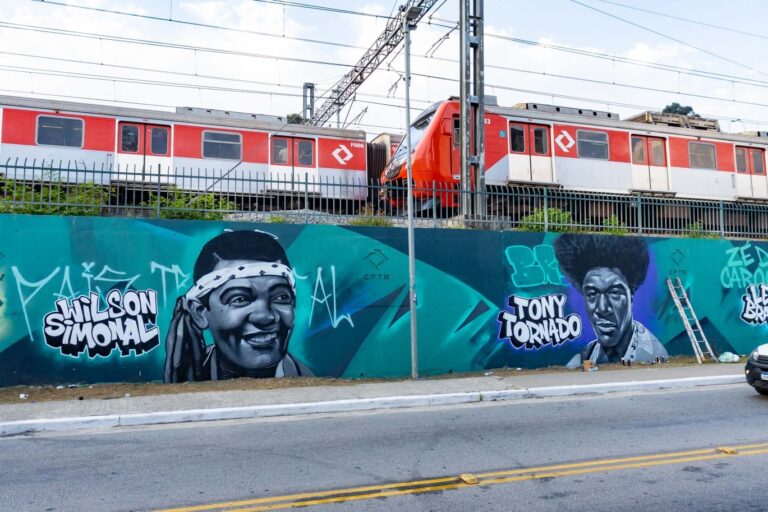 Grafite na Zona Leste de SP homenageia a cultura negra brasileira