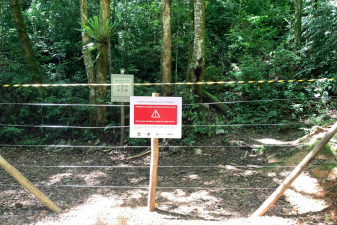 IAT reforça segurança fechando acessos irregulares no Pico Paraná