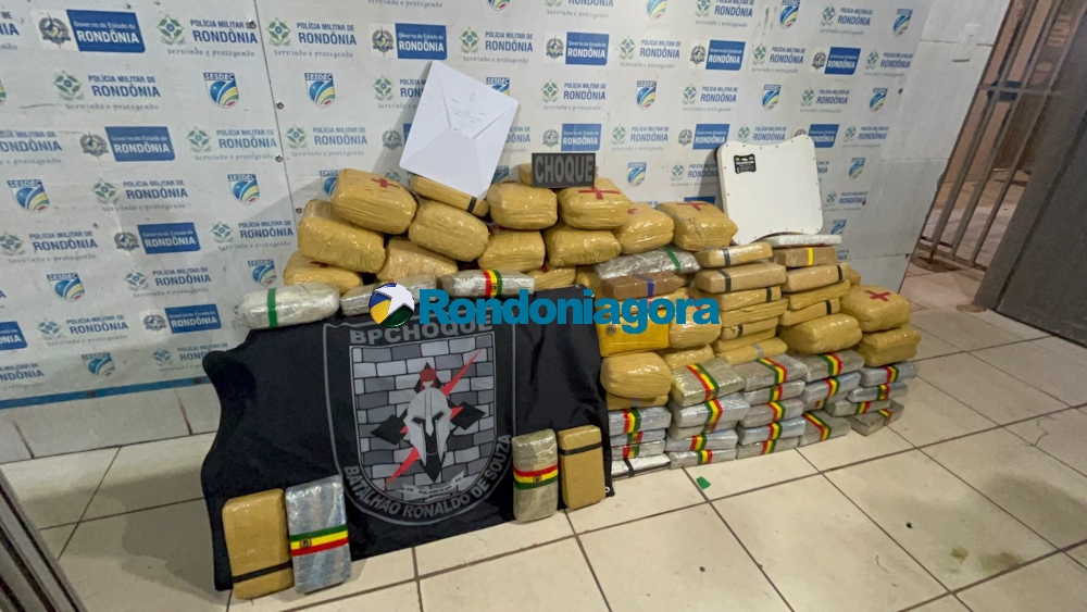 Apreensão recorde: Polícia intercepta quase 300 kg de cocaína e oxi na BR-364 em Porto Velho