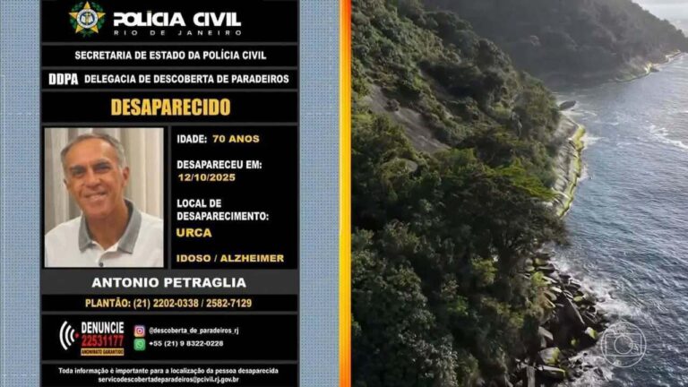 Buscas por professor desaparecido no Pão de Açúcar completam cinco dias