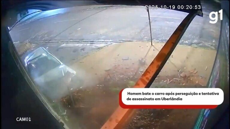 Tentativa de homicídio em Uberlândia termina com acidente de carro