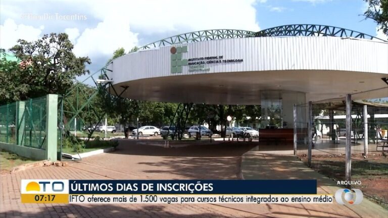 Inscrições para 1.585 vagas em cursos técnicos do IFTO terminam nesta sexta