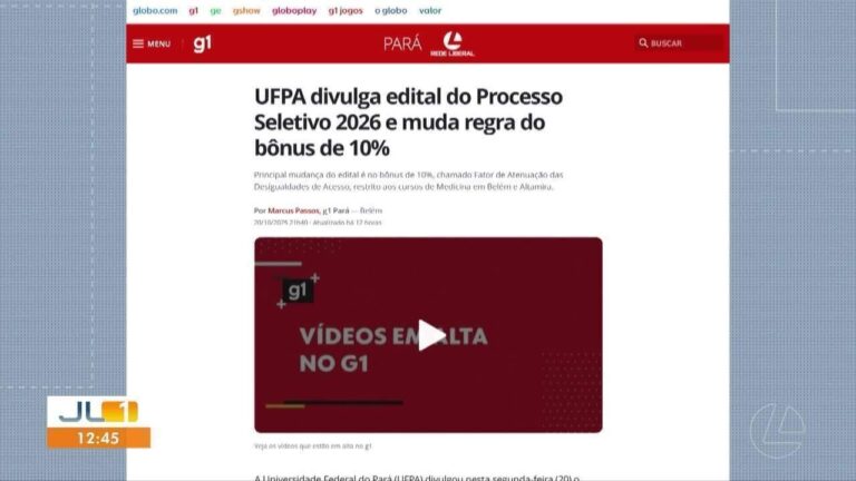UFPA encerra bônus regional de 10% e adota novo fator de compensação