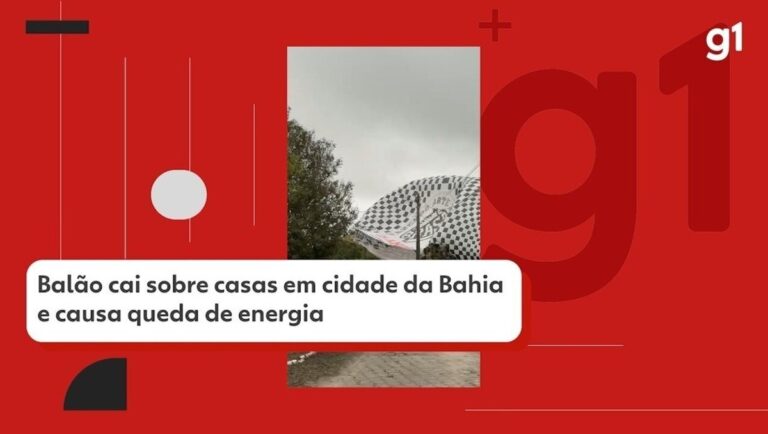 Balão cai sobre casas em Eunápolis e causa queda de energia