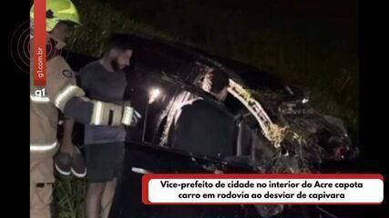 Vice-prefeito de Epitaciolândia capota carro ao desviar de capivaras