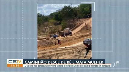 Caminhão descontrolado causa morte em Barbalha