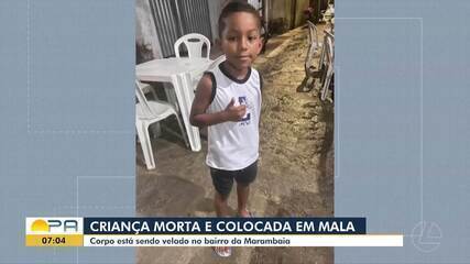 Sepultamento do corpo de criança encontrado em mala em Belém