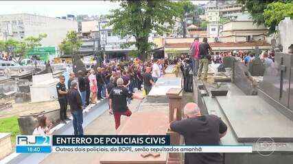 Sepultamento de PMs mortos em megaoperação ocorre nesta quinta