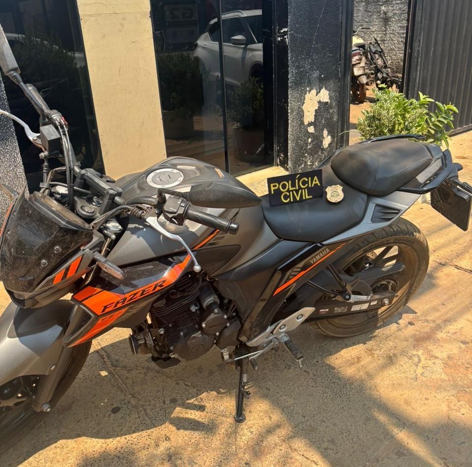 Polícia Civil recupera moto roubada em Palmas após denúncia