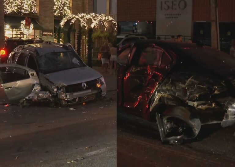 Acidente entre quatro carros deixa feridos em Recife