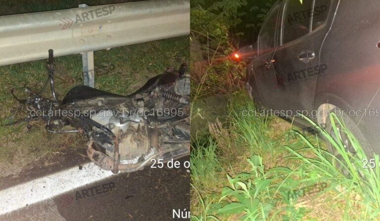 Motociclista morre em colisão na SP-264 em Pilar do Sul
