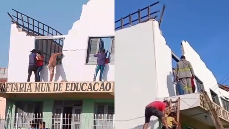 Desabamento do teto de secretaria em Chaval deixa feridos
