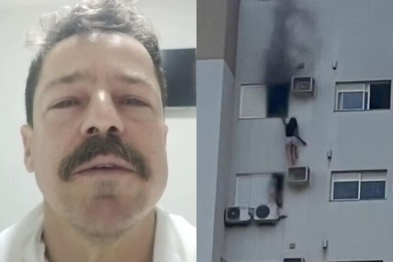 Bombeiro explica por que mulher foi resgatada por dentro de apartamento em chamas