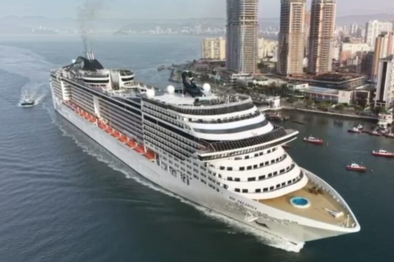 MSC Preziosa inicia temporada de cruzeiros em Santos