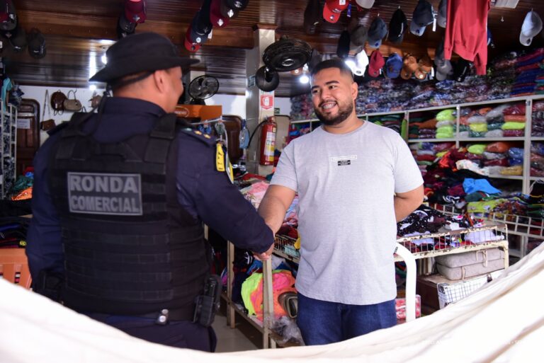 Guarda municipal melhora segurança em Boa Vista com ronda comercial