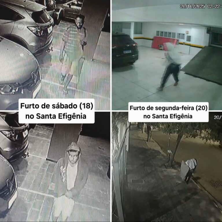 Furtos em série atingem condomínios da região Centro-Sul de BH