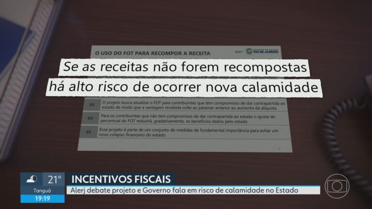 RJ propõe reduzir incentivos fiscais a empresas para evitar calamidade fiscal