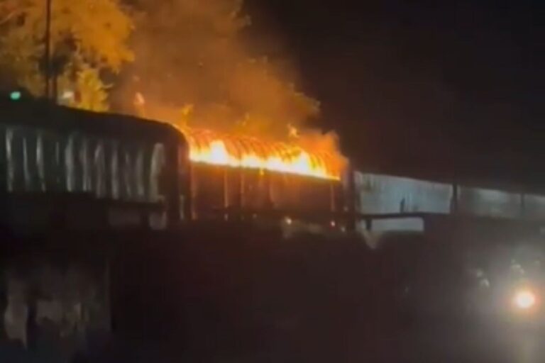 Incêndio atinge vagão de trem em Cubatão pelo 2º dia seguido