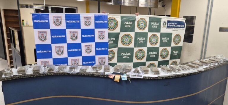 Operação conjunta resulta em prisão e apreensão de drogas em Nova Friburgo