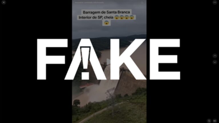 Vídeo sobre barragem de Santa Branca é falso, revela análise