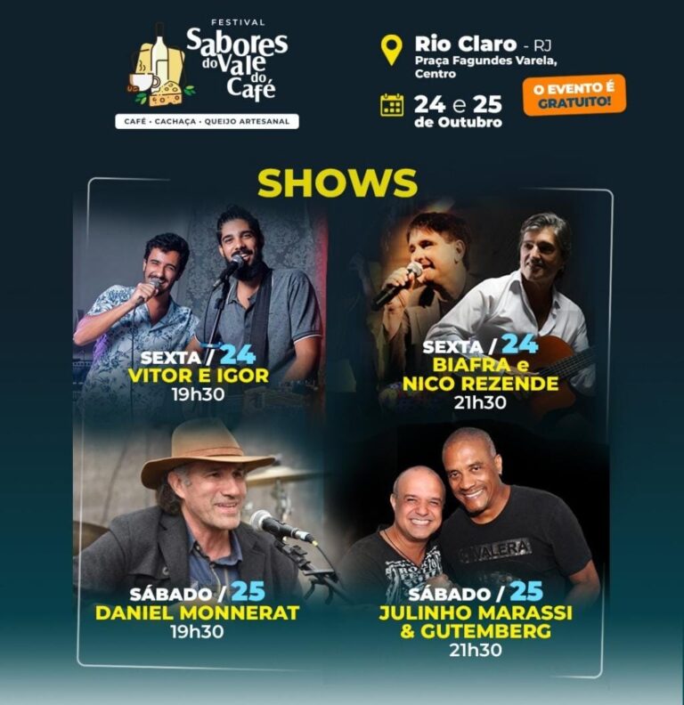Festival Sabores do Vale do Café chega em Rio Claro nesta sexta-feira