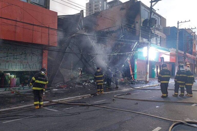 Incêndio devastador atinge comércio em São Bernardo do Campo