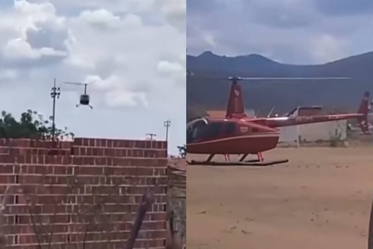 Assalto a passageiros de helicóptero após pouso de emergência no Ceará